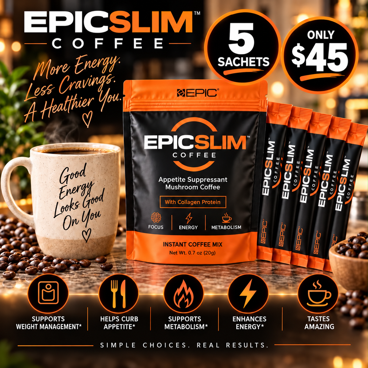 EPICSLIM Coffee 5 Day Sample Pack