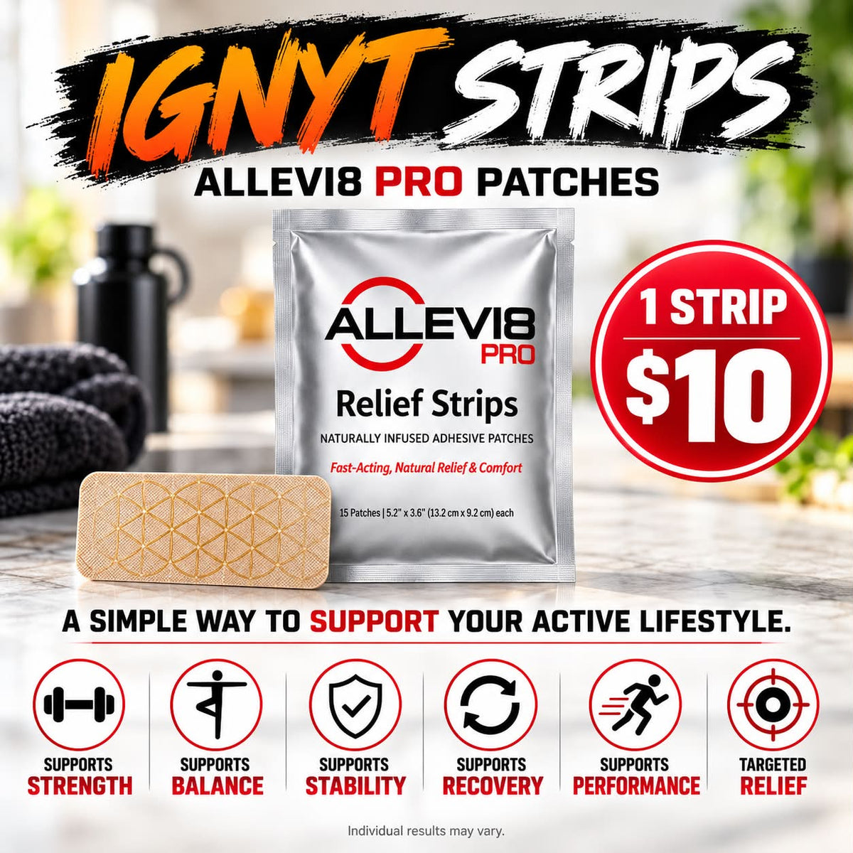 IGNYT STRIPS | ALLEVI8 PRO Relief Strip